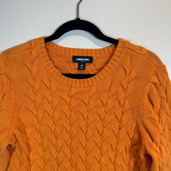 Land's End Drifter Sweater Yellow Size Medium 10-12 - Picture 2 of 11